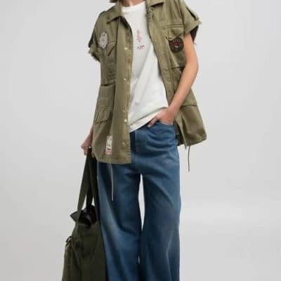 Replay Oversize Vest Army